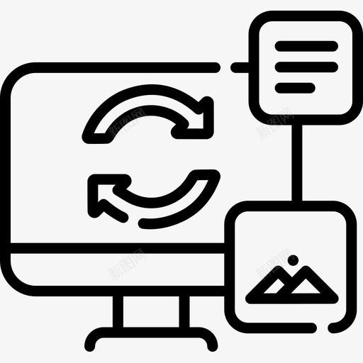 同步互联网技术11线性图标svg_新图网 https://ixintu.com 互联网技术11 同步 线性