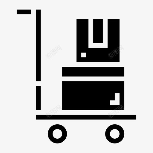 手推车商务送货图标svg_新图网 https://ixintu.com 商务 手推车 运输 送货 黑色星期五实心