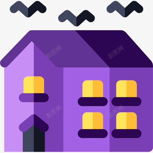 鬼屋万圣节81公寓图标svg_新图网 https://ixintu.com 万圣节81 公寓 鬼屋