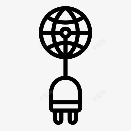 互联网插头电缆数据图标svg_新图网 https://ixintu.com wifi 互联网插头 互联网连接 数据 电缆