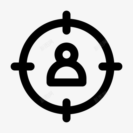 targetaimman图标svg_新图网 https://ixintu.com aim jumpiconmarketing粗体线 man marketing object target