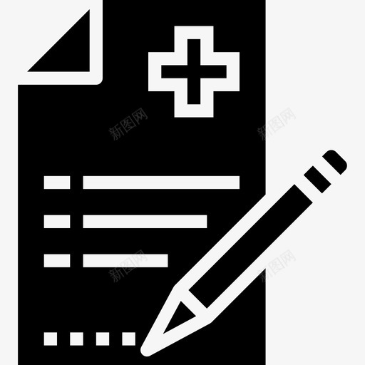 病史健康护理21填充图标svg_新图网 https://ixintu.com 健康护理21 填充 病史