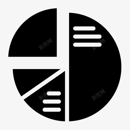 饼图图表演示文稿图标svg_新图网 https://ixintu.com 业务固态 图表 报表 演示文稿 饼图