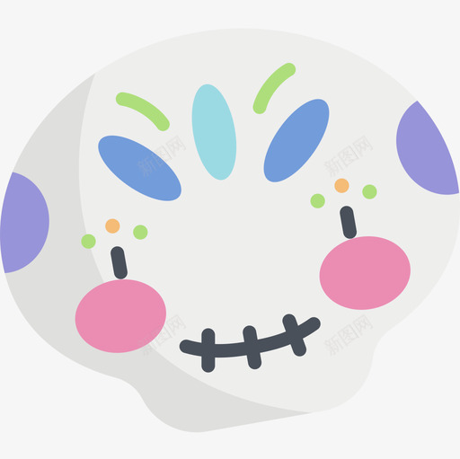 骷髅死亡日10Flat图标svg_新图网 https://ixintu.com Flat 死亡日10 骷髅