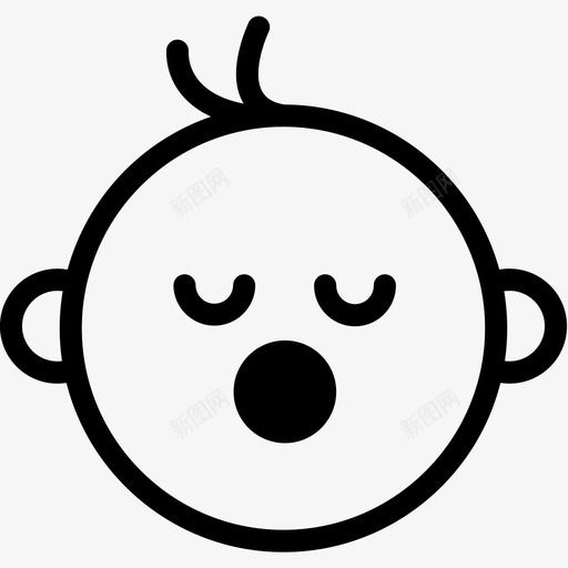 睡觉宝宝孩子图标svg_新图网 https://ixintu.com 孩子 宝宝 宝宝表情线 情绪 睡觉 表情符号