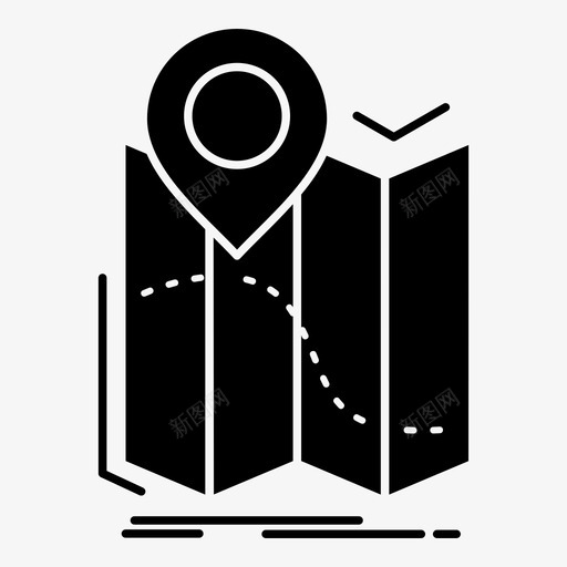 地图定位gps导航图标svg_新图网 https://ixintu.com 3d打印和通信 gps 地图定位 导航 路线