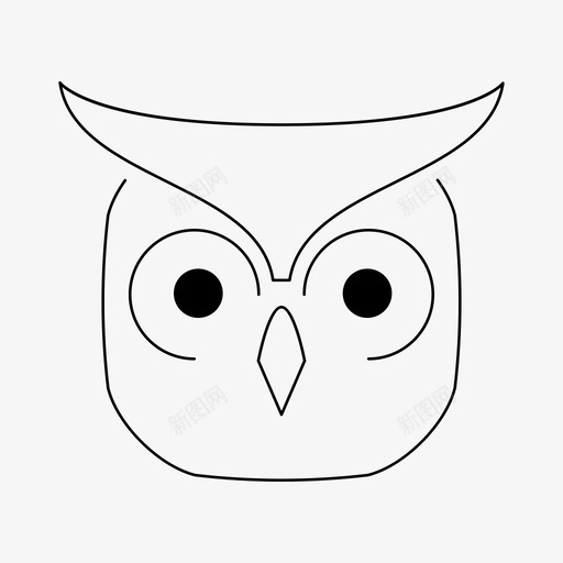猫头鹰动物可爱图标svg_新图网 https://ixintu.com 动物 可爱 有趣 猫头鹰 立方体动物 野生动物