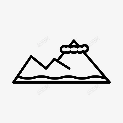 山岛旅行图标svg_新图网 https://ixintu.com 山 岛 度假 旅行