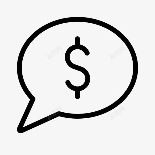 金融信息泡沫聊天图标svg_新图网 https://ixintu.com 商业概要 泡沫 美元 聊天 货币 金融信息