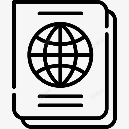 护照暑假24小时直系图标svg_新图网 https://ixintu.com 护照 暑假24小时 直系