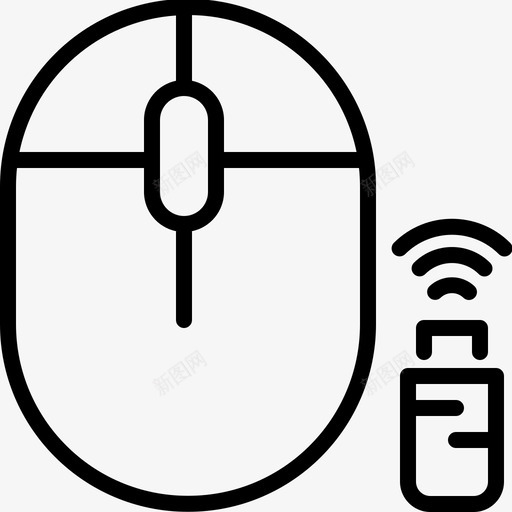 无线鼠标蓝牙设备图标svg_新图网 https://ixintu.com 无线鼠标 硬件 蓝牙 计算机硬件 设备