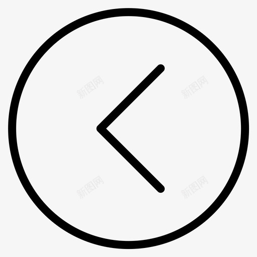 左箭头基本10直线图标svg_新图网 https://ixintu.com 基本10 左箭头 直线
