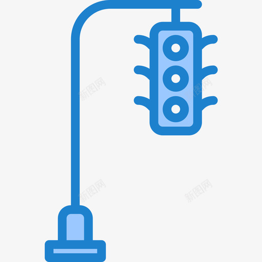 红绿灯12号灯蓝色图标svg_新图网 https://ixintu.com 12号灯 红绿灯 蓝色