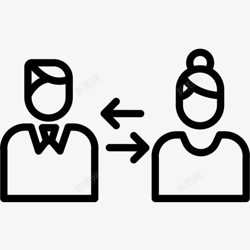 交换业务和管理4线性图标svg_新图网 https://ixintu.com 业务和管理4 交换 线性