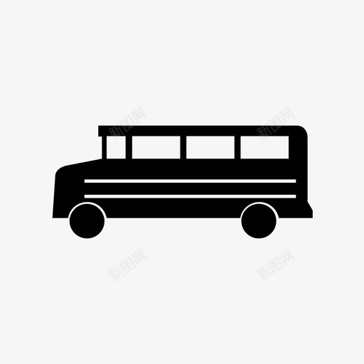 校车儿童公众图标svg_新图网 https://ixintu.com 儿童 公众 学生 校车 车辆