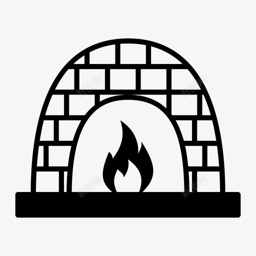 壁炉燃烧室内炉灶图标svg_新图网 https://ixintu.com 壁炉 室内炉灶 温暖 燃烧