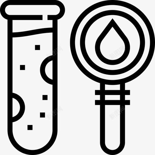 试管生物化学5线性图标svg_新图网 https://ixintu.com 生物化学5 线性 试管