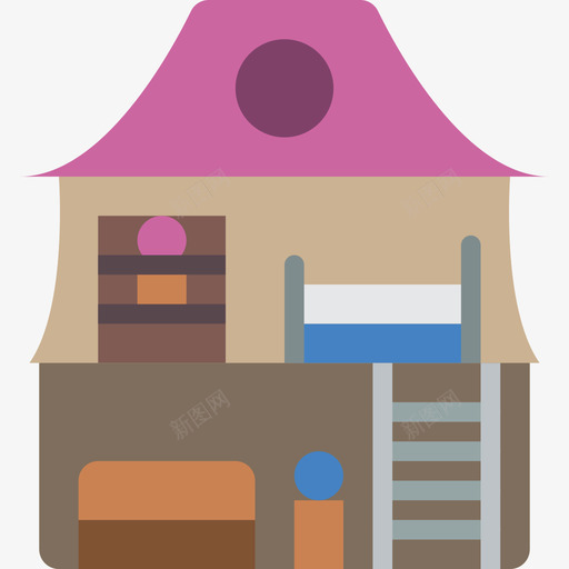 玩偶屋玩具29公寓图标svg_新图网 https://ixintu.com 公寓 玩偶屋 玩具29