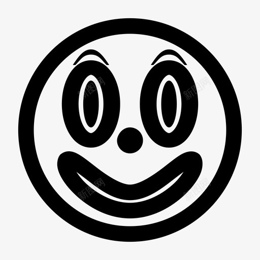 微笑小丑表情图标svg_新图网 https://ixintu.com 小丑 微笑 心情 快乐 脸 表情