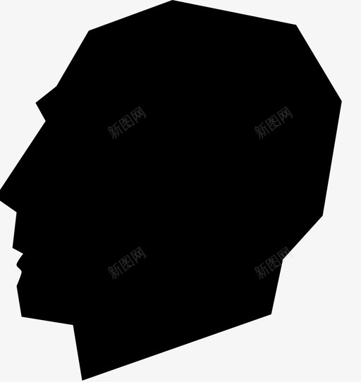 头头型人头图标svg_新图网 https://ixintu.com 人 人头 多边形头 头 头型