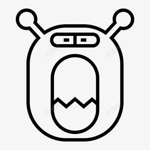 机器人头像头图标svg_新图网 https://ixintu.com 头 头像 怪物 机器人 机器人头线