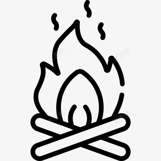 BonfireBBQ18线性图标svg_新图网 https://ixintu.com BBQ18 Bonfire 线性