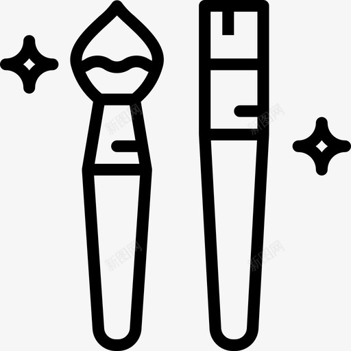 画笔美术15线性图标svg_新图网 https://ixintu.com 画笔 线性 美术15