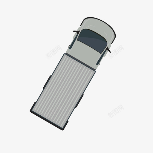 顶视图灰色货车30svg_新图网 https://ixintu.com 顶视图灰色货车30