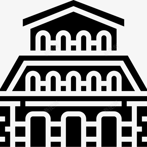 比萨大教堂地标13铭文图标svg_新图网 https://ixintu.com 地标13 比萨大教堂 铭文