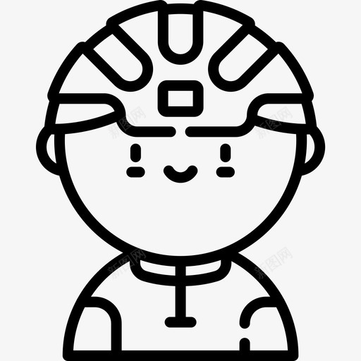 自行车手运动化身7直线型图标svg_新图网 https://ixintu.com 直线型 自行车手 运动化身7