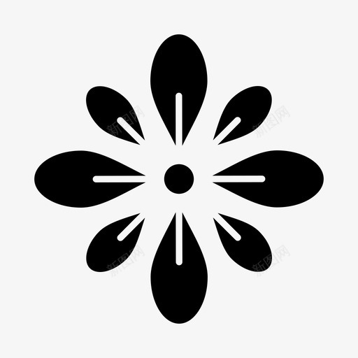 花庆祝装饰图标svg_新图网 https://ixintu.com 印度 庆祝 排灯节 胡里 花 装饰