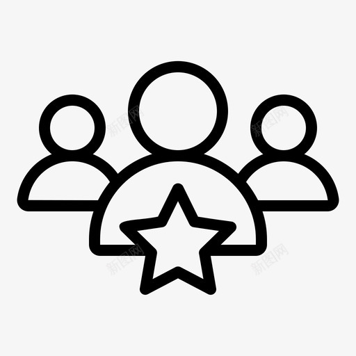 领导业务明星图标svg_新图网 https://ixintu.com 业务 团队 明星 领导 领导力