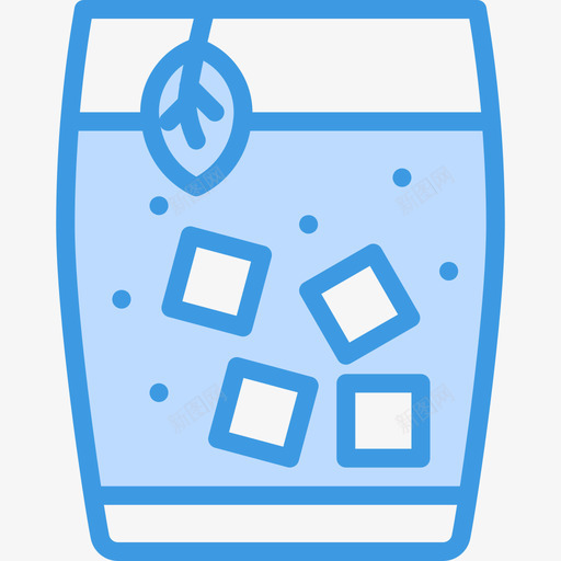 鸡尾酒酒精饮料4蓝色图标svg_新图网 https://ixintu.com 蓝色 酒精饮料4 鸡尾酒