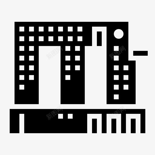 大象楼建筑坚固图标svg_新图网 https://ixintu.com 大象楼 建筑坚固
