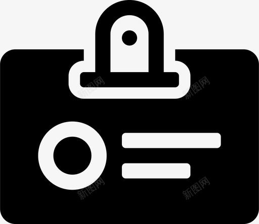 身份证图像人员图标svg_新图网 https://ixintu.com 人员 图像 填写的办公室文件 用户 身份证