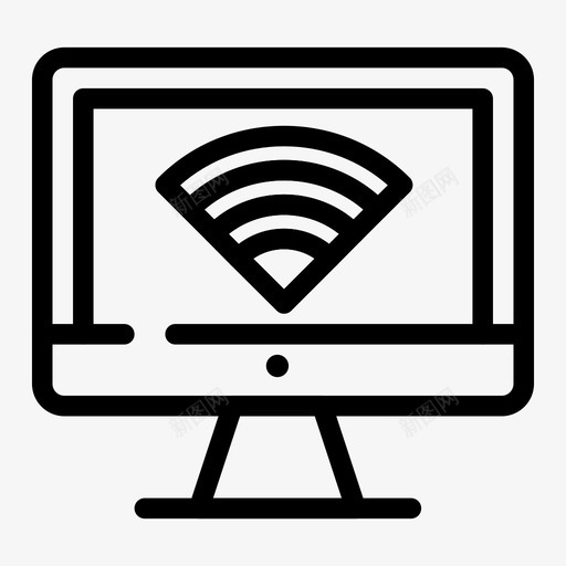 计算机显示器信号图标svg_新图网 https://ixintu.com wifi 信号 显示器 计算机 设备和开发