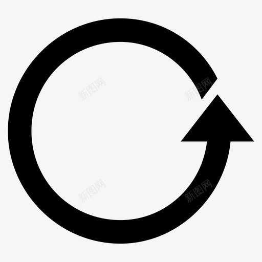 旋转箭头圆圈图标svg_新图网 https://ixintu.com 刷新 圆圈 旋转 箭头