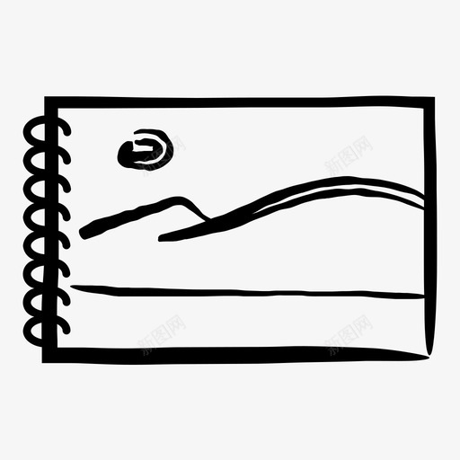 有线装订相册目录图标svg_新图网 https://ixintu.com 印刷媒体 有线装订 目录 相册 笔记 素描本