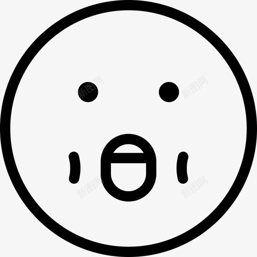 尖叫脸表情符号情绪图标svg_新图网 https://ixintu.com 尖叫脸 情绪 笑脸 表情 表情符号