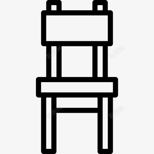 椅子家具和家用11直线型图标svg_新图网 https://ixintu.com 家具和家用11 椅子 直线型