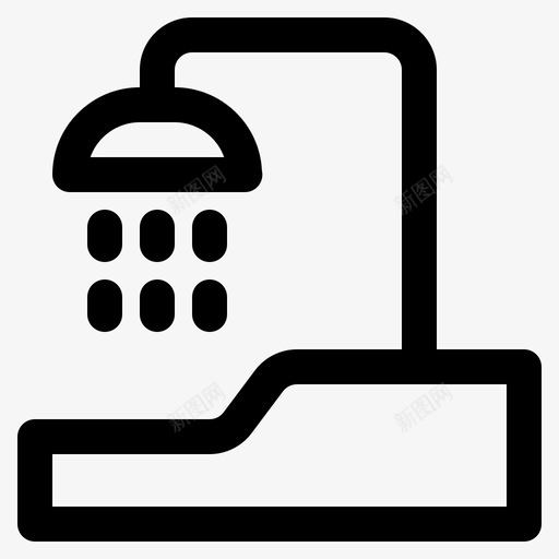 洗头理发店清洁图标svg_新图网 https://ixintu.com 洗头 淋浴 清洁 理发店 理发店概述