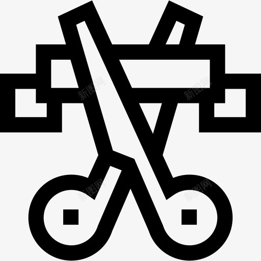 剪刀创业和新业务7直线型图标svg_新图网 https://ixintu.com 创业和新业务7 剪刀 直线型