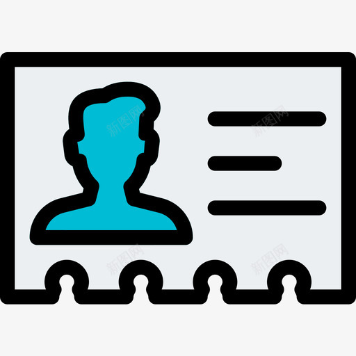 身份证用户19线颜色图标svg_新图网 https://ixintu.com 用户19 线颜色 身份证