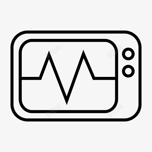心率监视器健康医疗图标svg_新图网 https://ixintu.com 健康 医学图标 医疗 工具 心率监视器