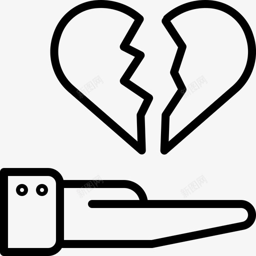 心碎分手离婚图标svg_新图网 https://ixintu.com 分手 心碎 悲伤 爱情破碎 离婚