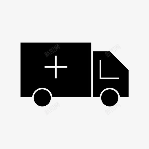 救护车汽车运输工具图标svg_新图网 https://ixintu.com 救护车 汽车 货车 车辆 运输工具 运输符号