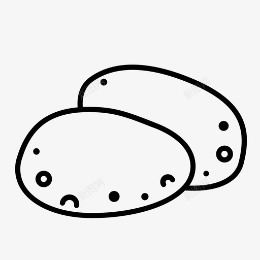 土豆食品新鲜图标svg_新图网 https://ixintu.com 健康 土豆 新鲜 植物 食品