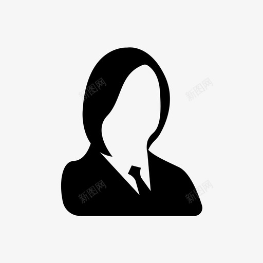 女商人公司雇员图标svg_新图网 https://ixintu.com 公司 商业化身 女商人 雇员