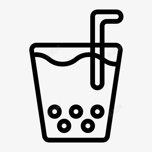泡泡奶茶波霸饮料图标svg_新图网 https://ixintu.com 快餐 泡泡奶茶 波霸 饮料