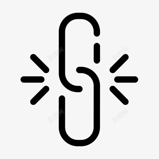 断开的链接链连接图标svg_新图网 https://ixintu.com url 断开的链接 混合4个中等差距 连接 链